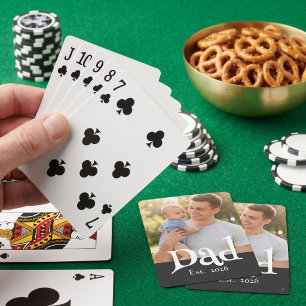 Jeu De Cartes Papa a été établi Photo Noir Fun Gras Simple