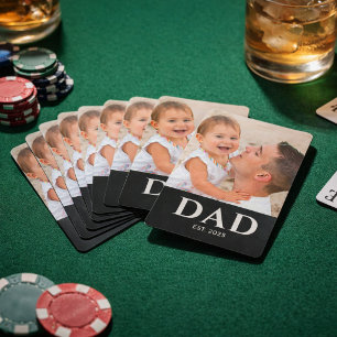 Jeu De Cartes Papa a fondé la photo moderne en noir