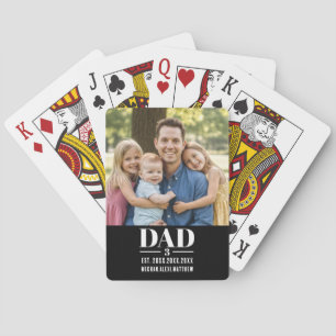 Jeu De Cartes Papa Année d'établissement Nom Nombre Police Gras