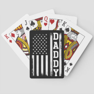Jeu De Cartes Papa avec le drapeau américain américain