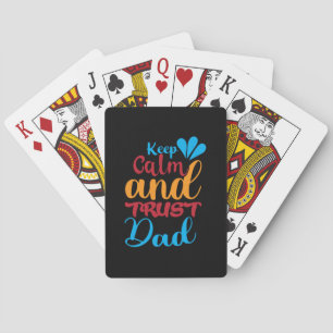 Jeu De Cartes Papa Cadeau Gardez Le Calme Et Confiance Papa