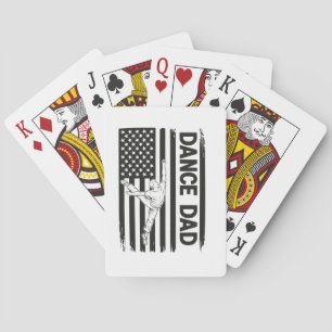 Jeu De Cartes Papa de danse vintage drapeau américain Fête des p