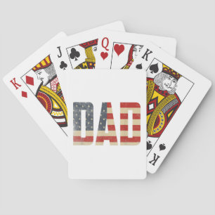 Jeu De Cartes Papa Drapeau Américain Patriotique Gras Fête des P