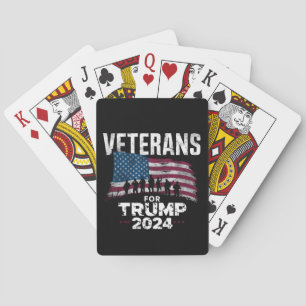 Jeu De Cartes Papa Grand-père Vétérans Pour Trump 2024 Drapeau A