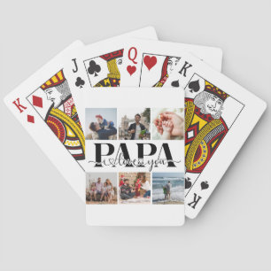 Jeu De Cartes Papa I Love You Custom Photo Collage
