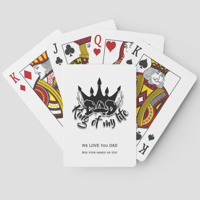 Jeu De Cartes Papa King de ma Fête des pères de vie (dos)