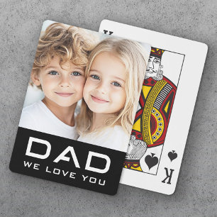 Jeu De Cartes Papa on t'aime fête des pères photo noir