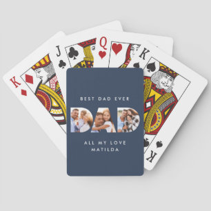 Jeu De Cartes Papa photo typographie moderne cadeau enfant