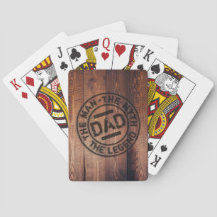 Jeu De Cartes Papa rustique L'homme Mythe Légende Pyrographie su
