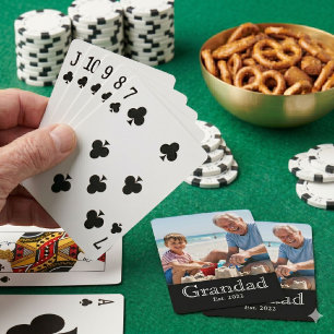 Jeu De Cartes Papi Créé Texte Gras Minimaliste Photo