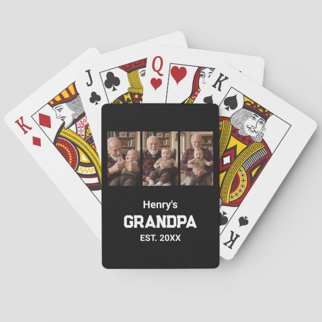 Jeu De Cartes Papi moderne Établ. Nom Année 3 Photo  (dos)
