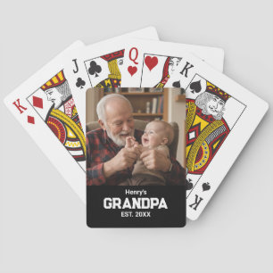 Jeu De Cartes Papi moderne Établ. Nom Année Photo Noir