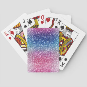 Jeu De Cartes Papier d'emballage pailleté ombre rose bleu