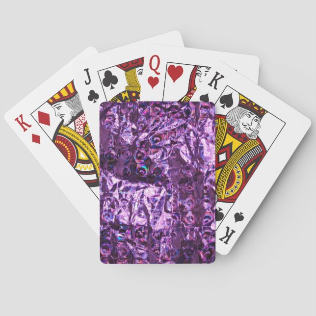 Jeu De Cartes Papier Hologramme violet (dos)