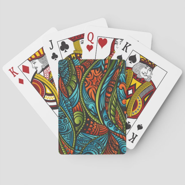 Jeu De Cartes Papier peint ethnique Abstrait (dos)