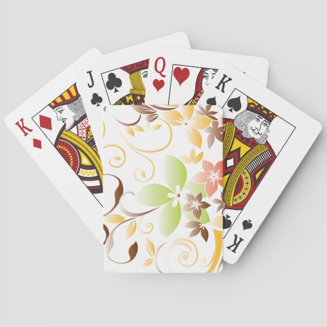Jeu De Cartes Papier peint fleurs 5 (dos)