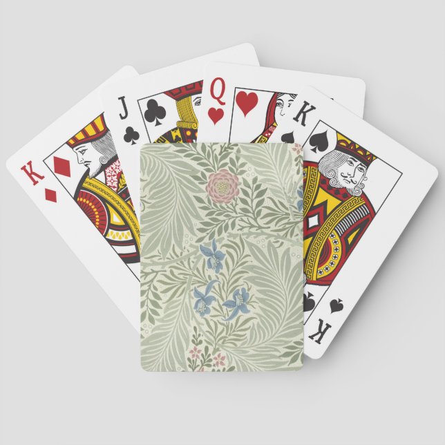 Jeu De Cartes Papier peint floral de Larkspur de William Morris (dos)