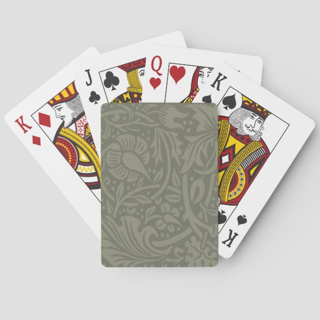 Jeu De Cartes Papier peint floral Narcisse William Morris (dos)