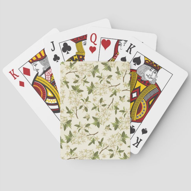 Jeu De Cartes Papier peint floral vintage (dos)