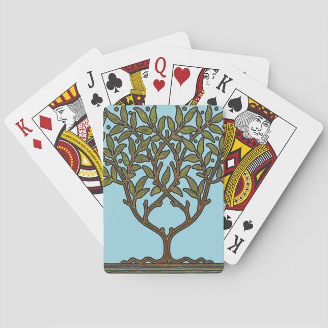 Jeu De Cartes Papier peint frise d'arbre de William Morris (dos)