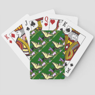 Jeu De Cartes Papillon à queue épaisse de tigre sur fleurs sauva