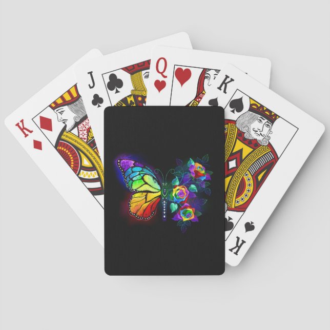 Jeu De Cartes Papillon arc-en-ciel (dos)