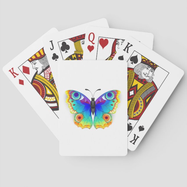 Jeu De Cartes Papillon Arc-en-ciel Paon Œil (dos)