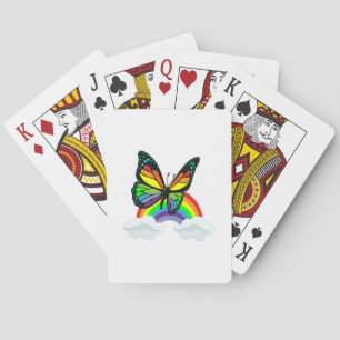 Jeu De Cartes Papillon avec arc-en-ciel