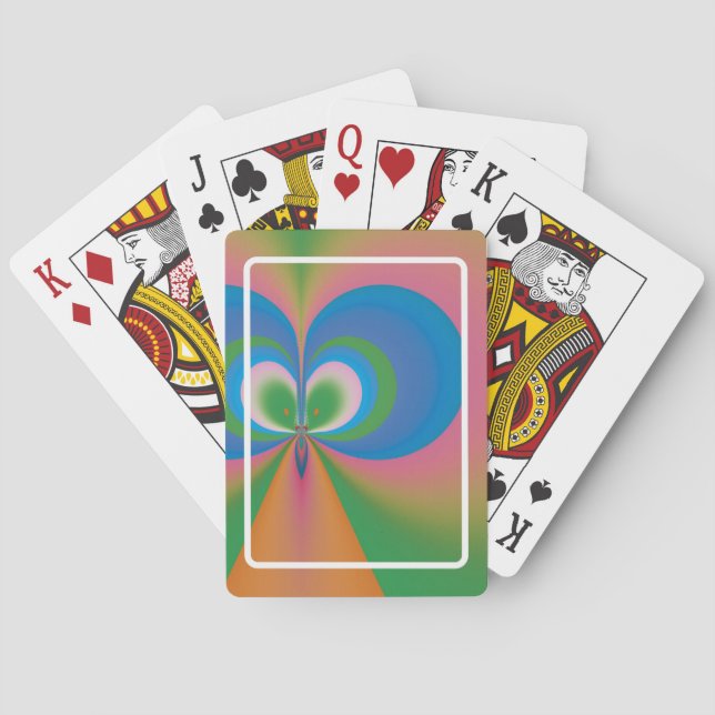 Jeu De Cartes Papillon Bleu (dos)
