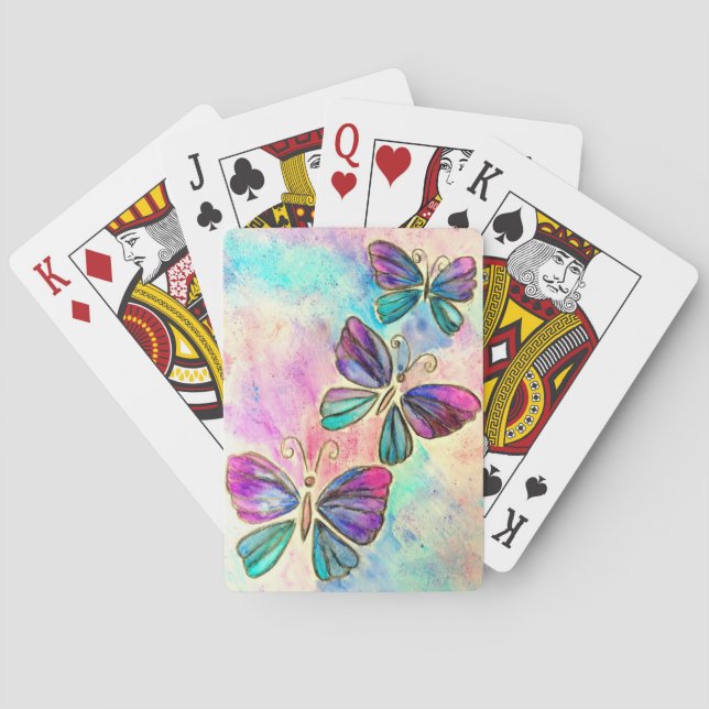 Jeu De Cartes Papillon coloré Jouer des cartes (dos)