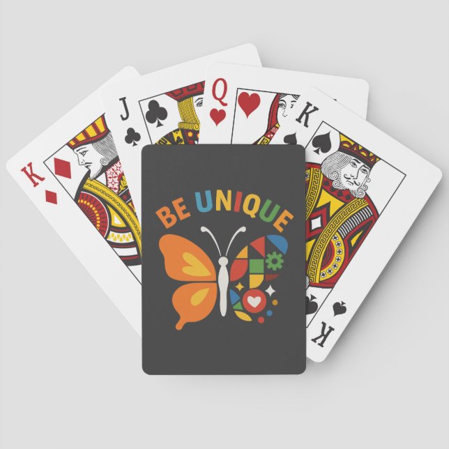 Jeu De Cartes Papillon de design aux vraies couleurs (dos)