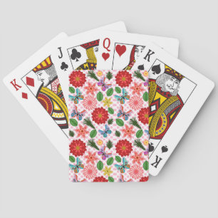 Jeu De Cartes Papillon floral de jardin printanier moderne 