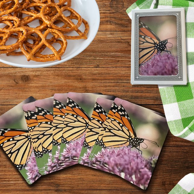Jeu De Cartes Papillon Monarque sur les cartes de jeu Fleur sauv (Créateur téléchargé)