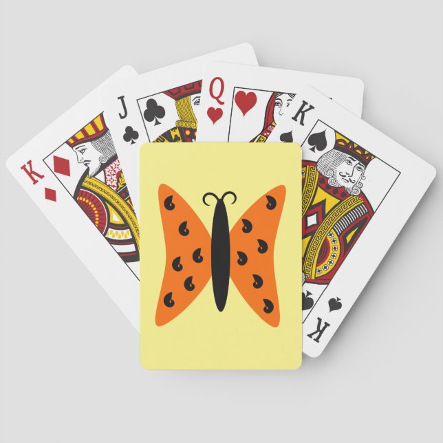 Jeu De Cartes Papillon Orange (dos)