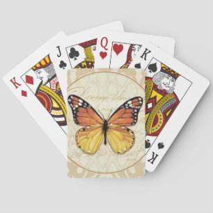 Jeu De Cartes Papillon orange vintage