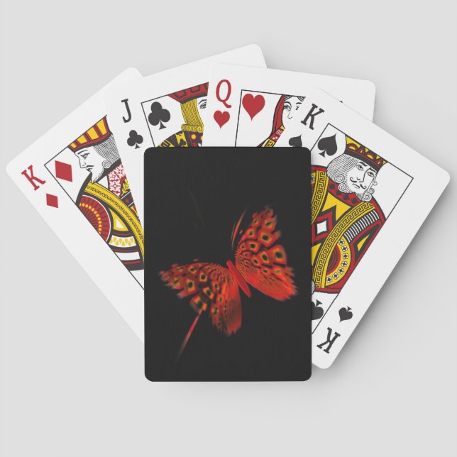 Jeu De Cartes Papillon rouge (dos)