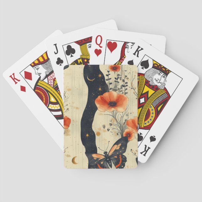 Jeu De Cartes Papillon sauvage vintage (6) (dos)