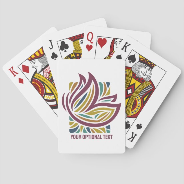 Jeu De Cartes Papillon stylisé Texte facultatif (dos)
