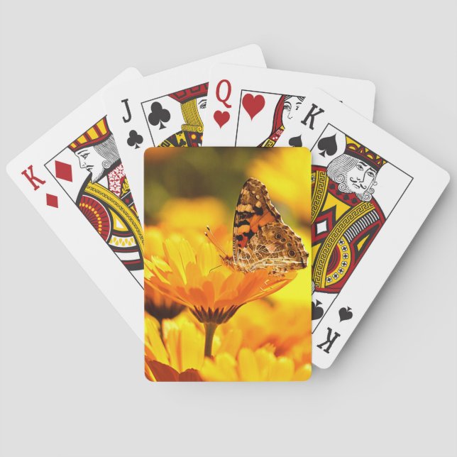 Jeu De Cartes Papillon sur fleur (dos)