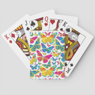 Jeu De Cartes Papillons aux couleurs vives rose rose jouer aux c