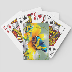 Jeu De Cartes Papillons et fleurs