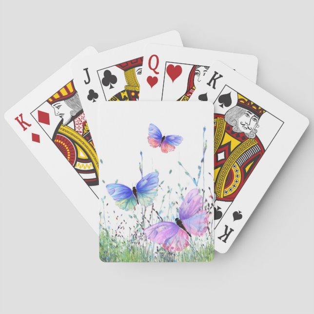 Jeu De Cartes Papillons volants colorés Jouer des cartes (dos)