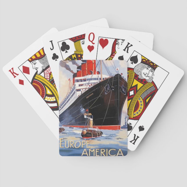 JEU DE CARTES PAQUEBOT CUNARD AQUITANIA (dos)