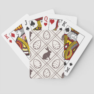 Jeu De Cartes Pâques carreaux marron