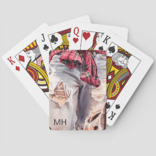 Jeu De Cartes Paquet de cartes fait sur commande de monogramme