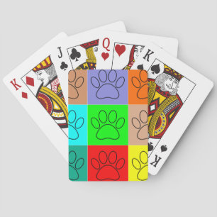 Jeu De Cartes Paquets De Chiots Mignons En Carré