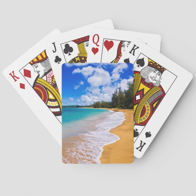 Jeu De Cartes Paradis de plage tropical, Hawaï (dos)