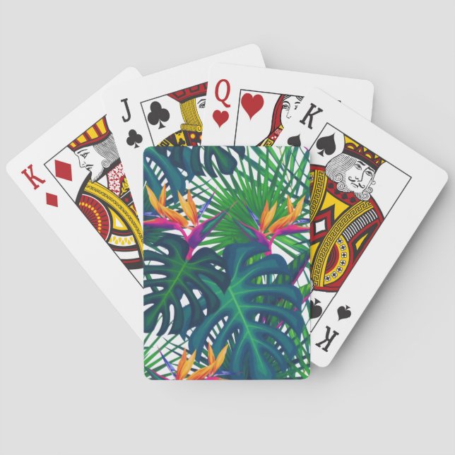 Jeu De Cartes Paradis Feuille de la jungle tropicale (dos)
