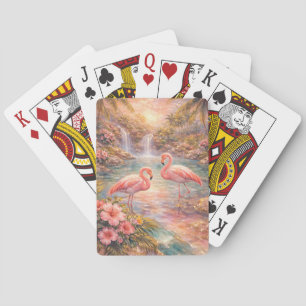Jeu De Cartes Paradis tropical de luxe Flamingo Cascade Or 