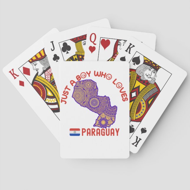 Jeu De Cartes Paraguay Pays d'Amérique du Sud (dos)